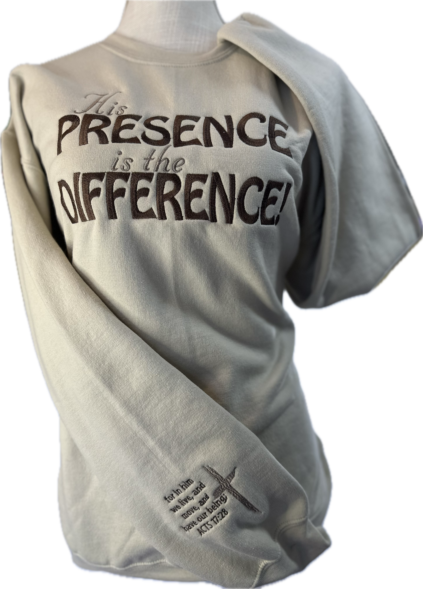 His Presence Sweatshirt - Embroidered